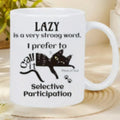 Creative ceramic thermal transfer mark mug with picture style design showing 11oz capacity