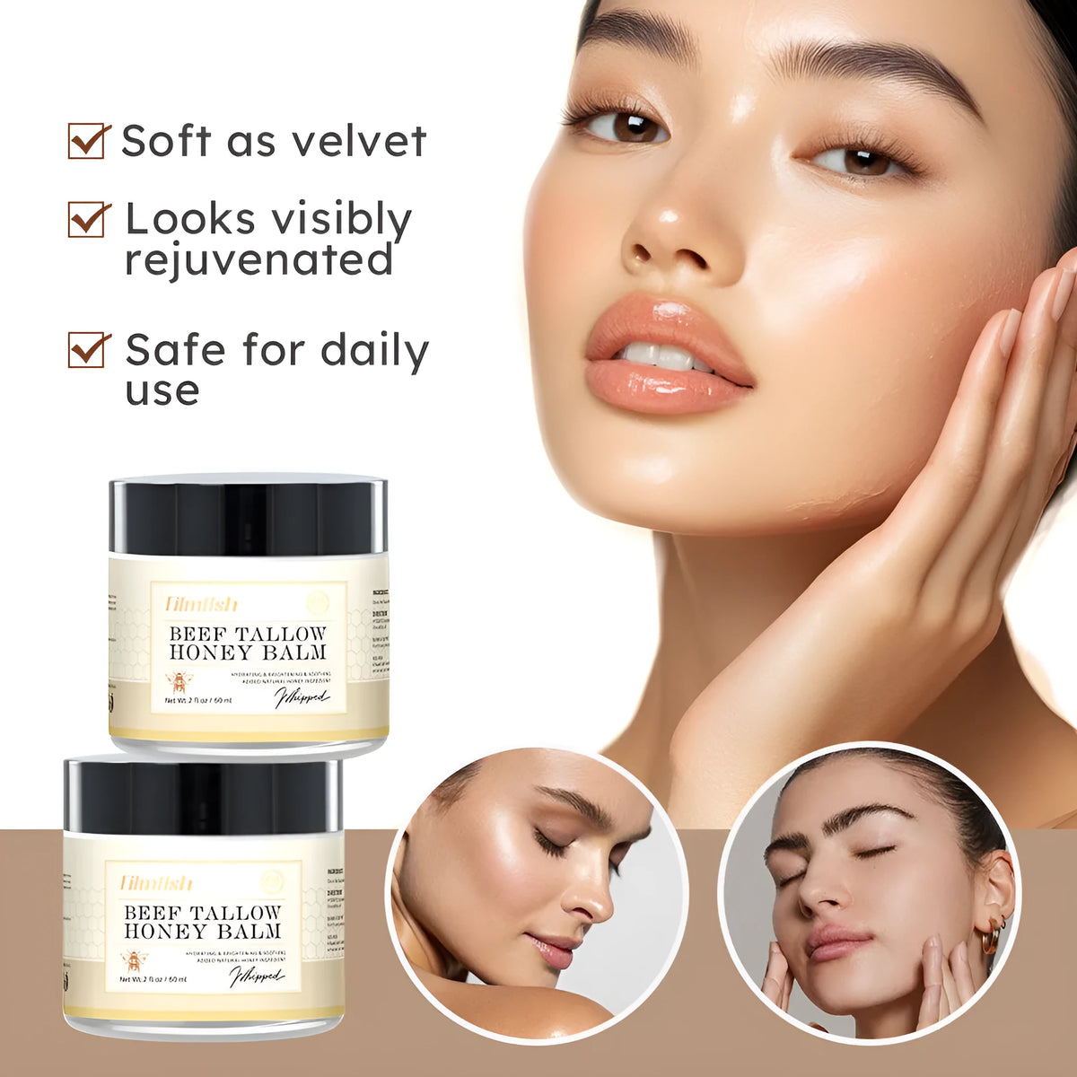60ml honey body cream moisturiser in container with Rejuvenation Refreshing Nourishing label