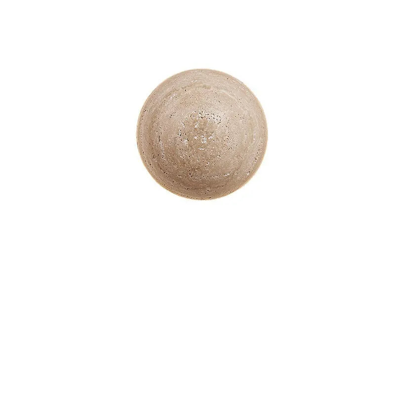Simple vintage semicircle wall lamp with yellow cave stone shade and iron body, 15cm size