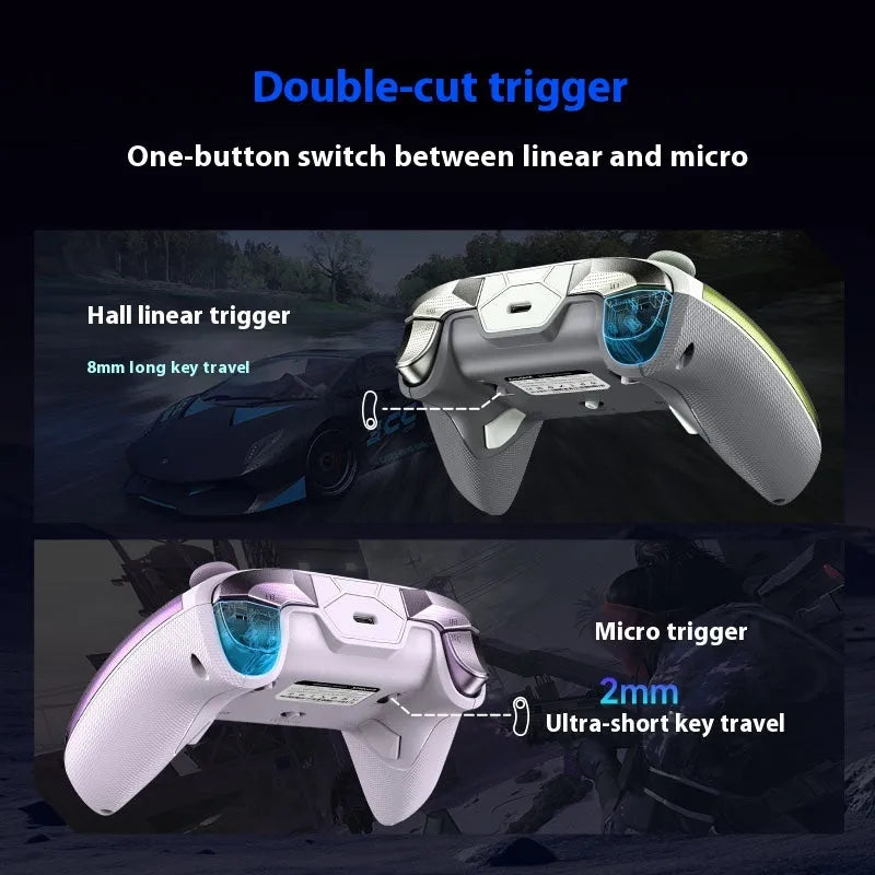 PS4 smart charging base with auto start-stop function and included controller showing double-cut triggers