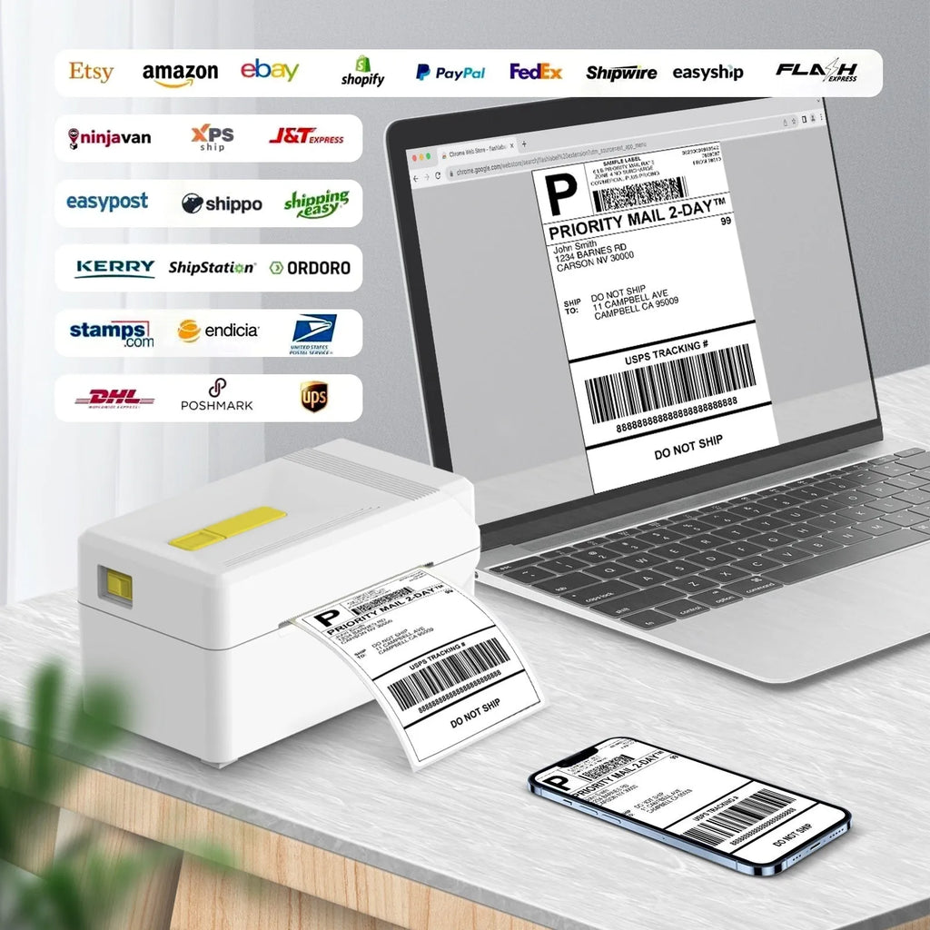 FlashLabel thermal express order printer with USB connectivity for shipping label production