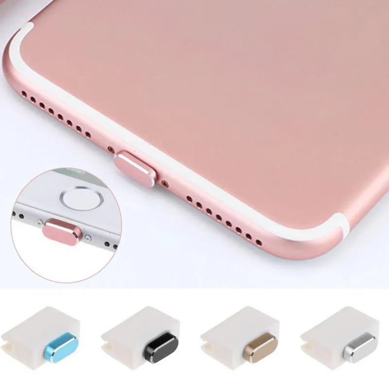 Aluminium alloy dust plug for iPhone charging port in multiple colour options.