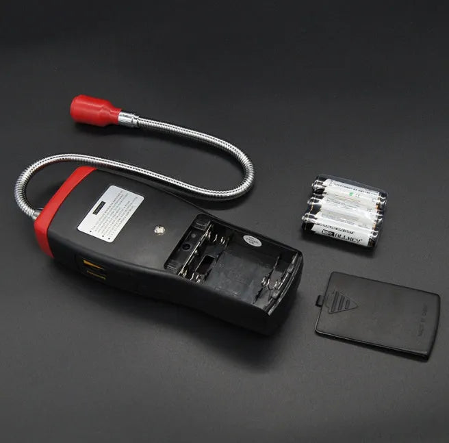 AS8800L portable flammable gas detector with LED display and alarm lights.