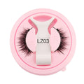 Set of five thick, black, waterproof reusable false eyelashes with glue-free bands.