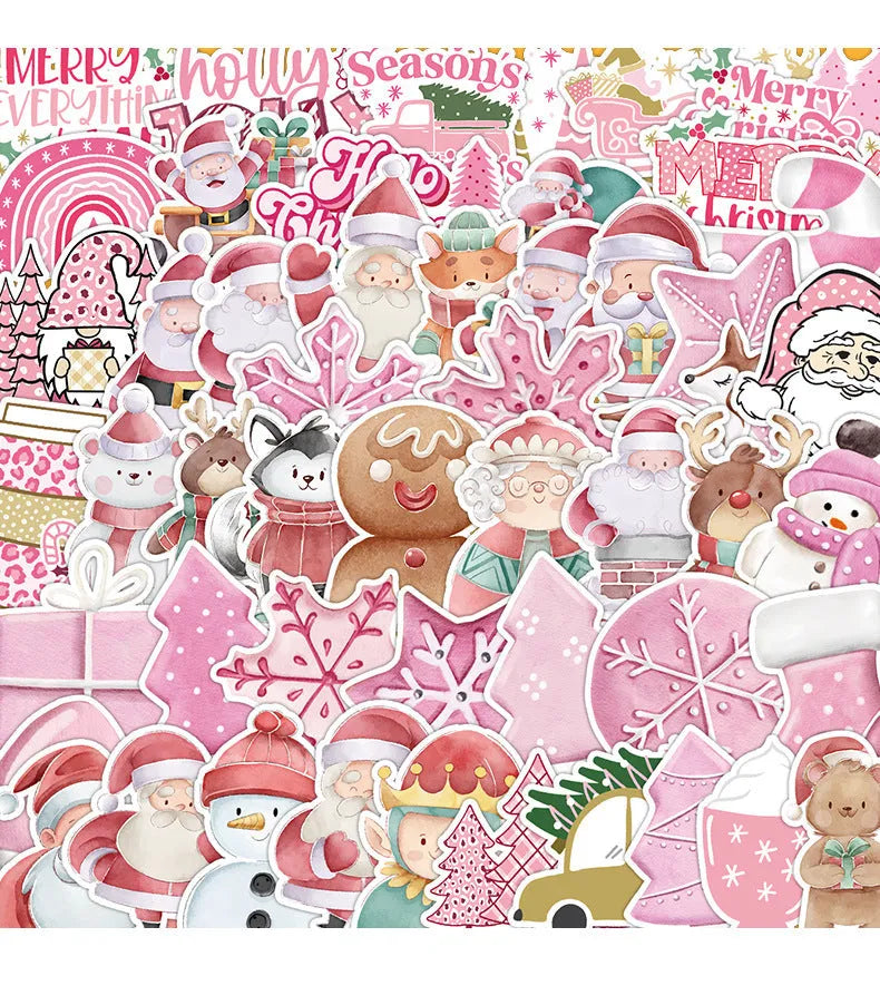 50 Christmas waterproof stickers for cars, phones, computers, guitars and notebooks