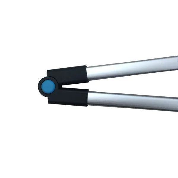 Blue foldable portable pickup stick extended to 83.5 cm with TPR grips