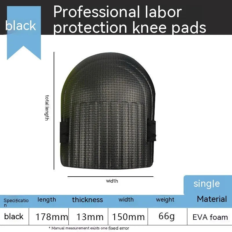 A pair of foam kneepads in blue, showing their 11mm thick EVA foam construction for knee protection.
