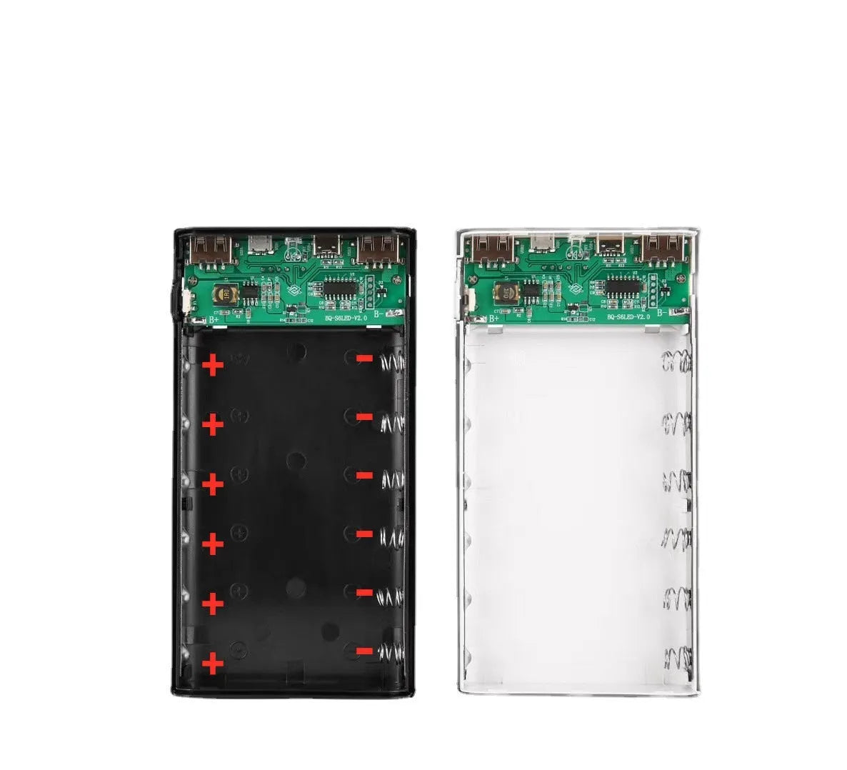 Digital display power bank DIY kit with plastic shell and 18650 battery compatibility