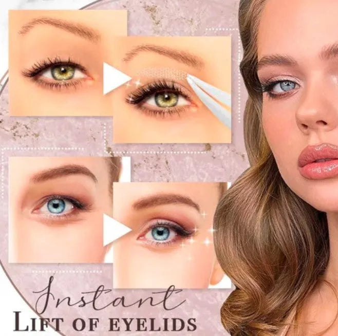 No glue eyelid sticker set in L M S sizes for double eyelid creation