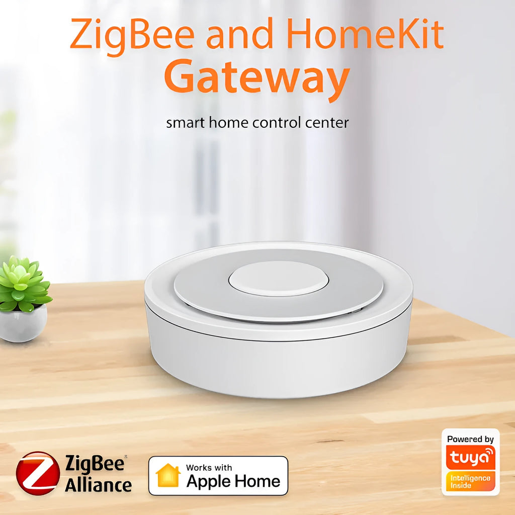 White square smart home ZigBee gateway hub with dimensions 78mm by 78mm.