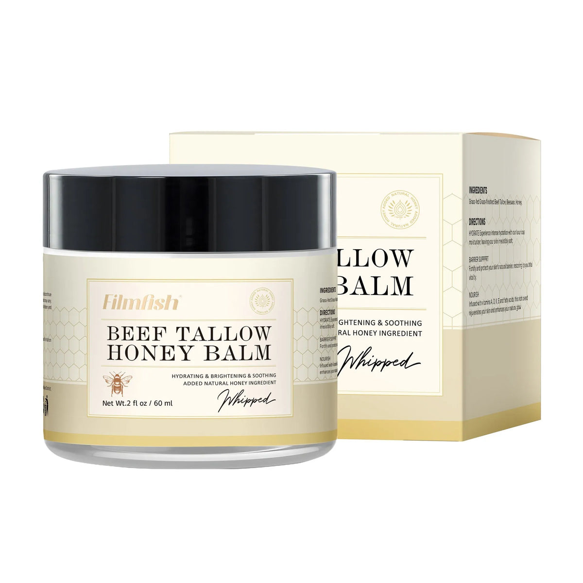 60ml honey body cream moisturiser in container with Rejuvenation Refreshing Nourishing label