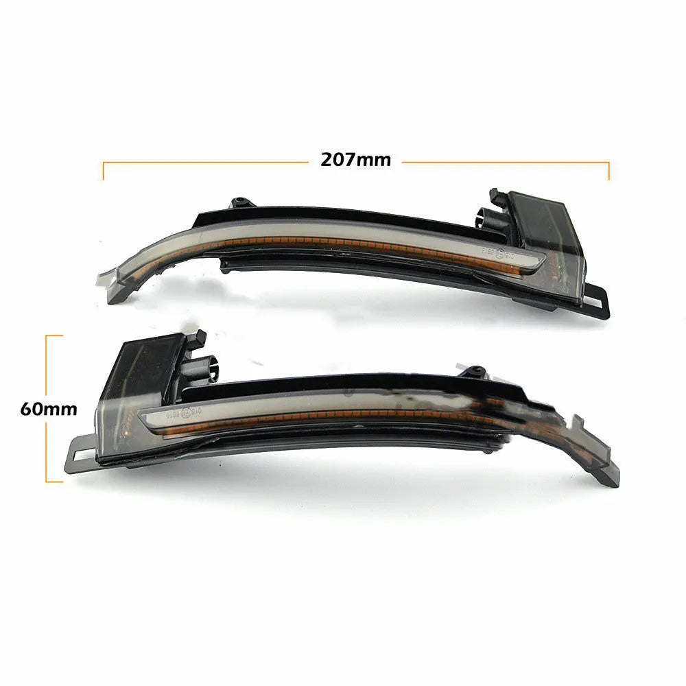 Audi B8 dynamic LED mirror turn signal indicator in black or white finish