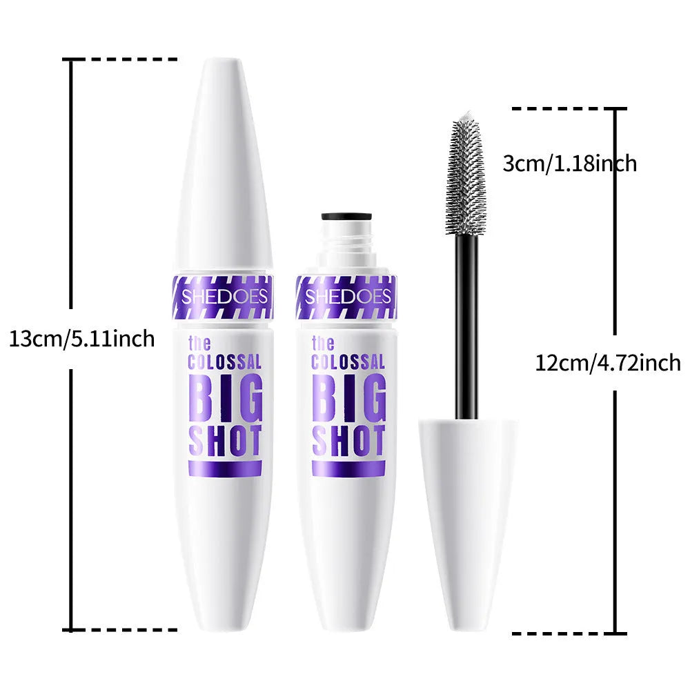 White waterproof mascara tube with 10ML capacity for curling and shaping