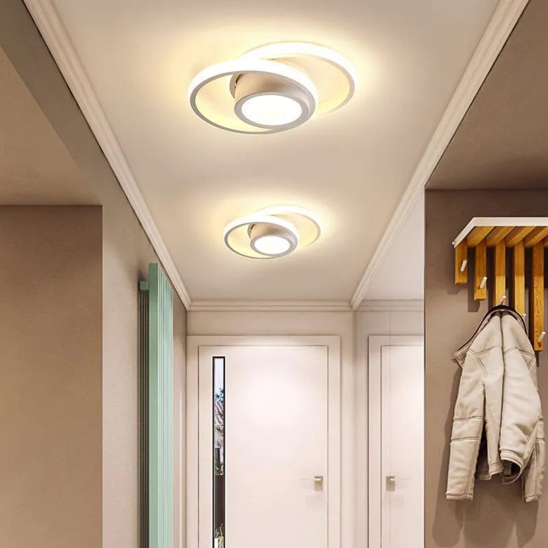 Modern white silicone LED corridor ceiling light for hallways and entrances