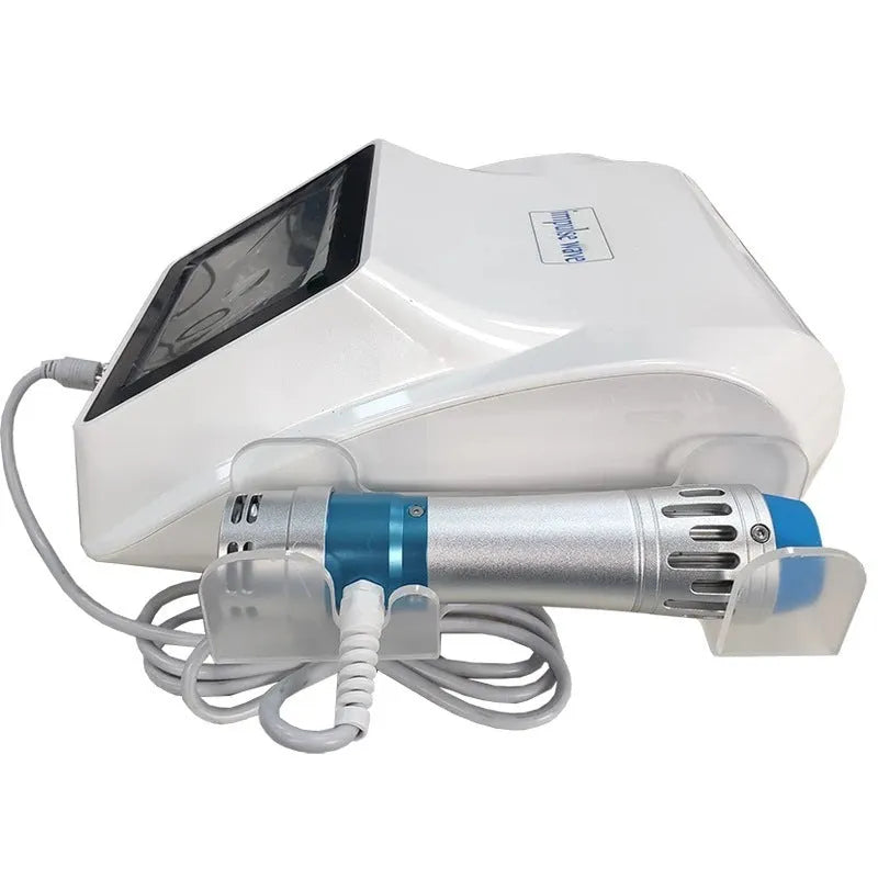 Electromagnetic extracorporeal shock wave physiotherapy instrument with handheld remote control device