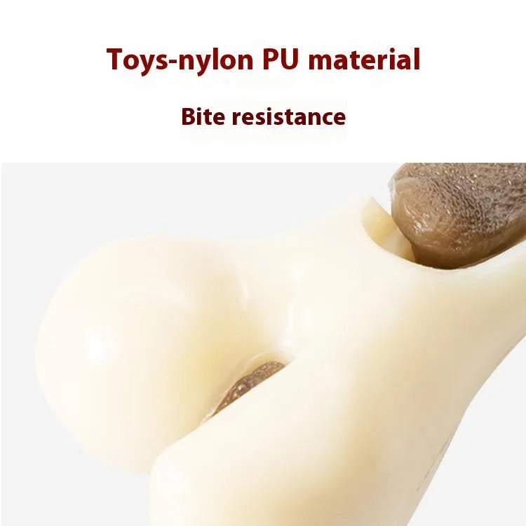 Cowhide nylon dog chew toy, a bone grinding rod for aggressive chewers.