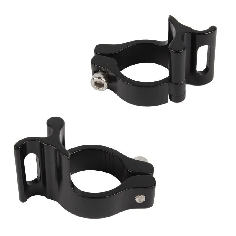 Black aluminium alloy vehicle clamp ring with 28.6mm diameter for highway steel frame mounting