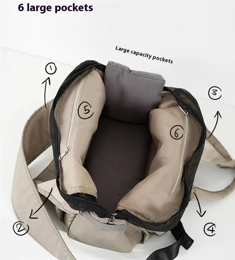 Apricot cloth pet handbag carrier for small dogs and cats with dimensions 41x16x28cm