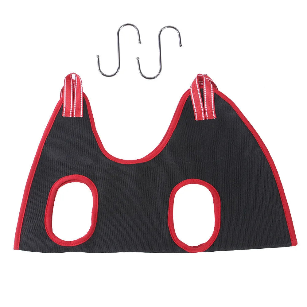 Pet grooming hammock with restraint bag for cats and dogs in four sizes