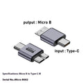 Micro USB B male to female adapter converter cable for charging and data transfer connectivity