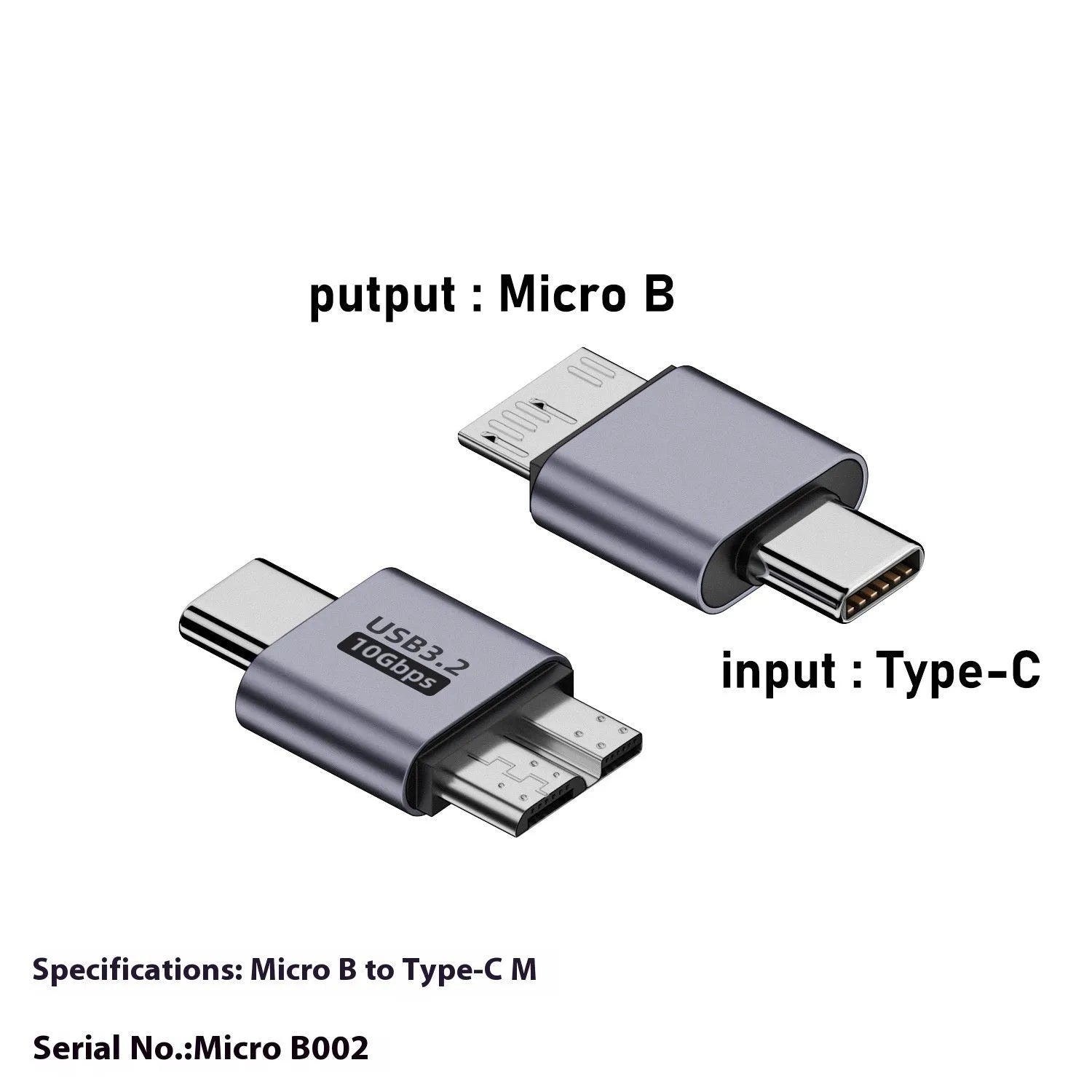 Micro USB B male to female adapter converter cable for charging and data transfer connectivity