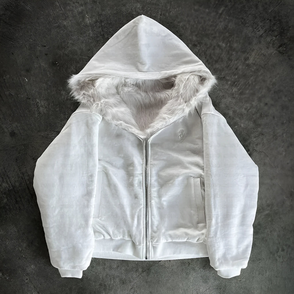 Casual baggy cardigan-style coat in black or white for men and women