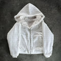 Casual baggy cardigan-style coat in black or white for men and women