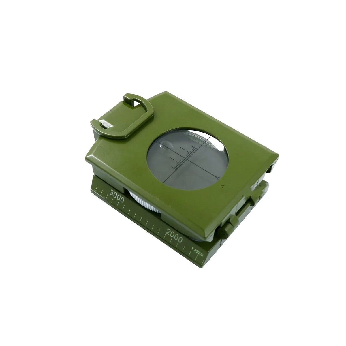 K4074 metal professional outdoor compass with hanging rope, shown with dimensions 10cm by 6.6cm.