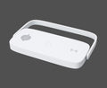 White wireless charging night light phone holder with QC3.0, 2A output, USB input, and charging bracket