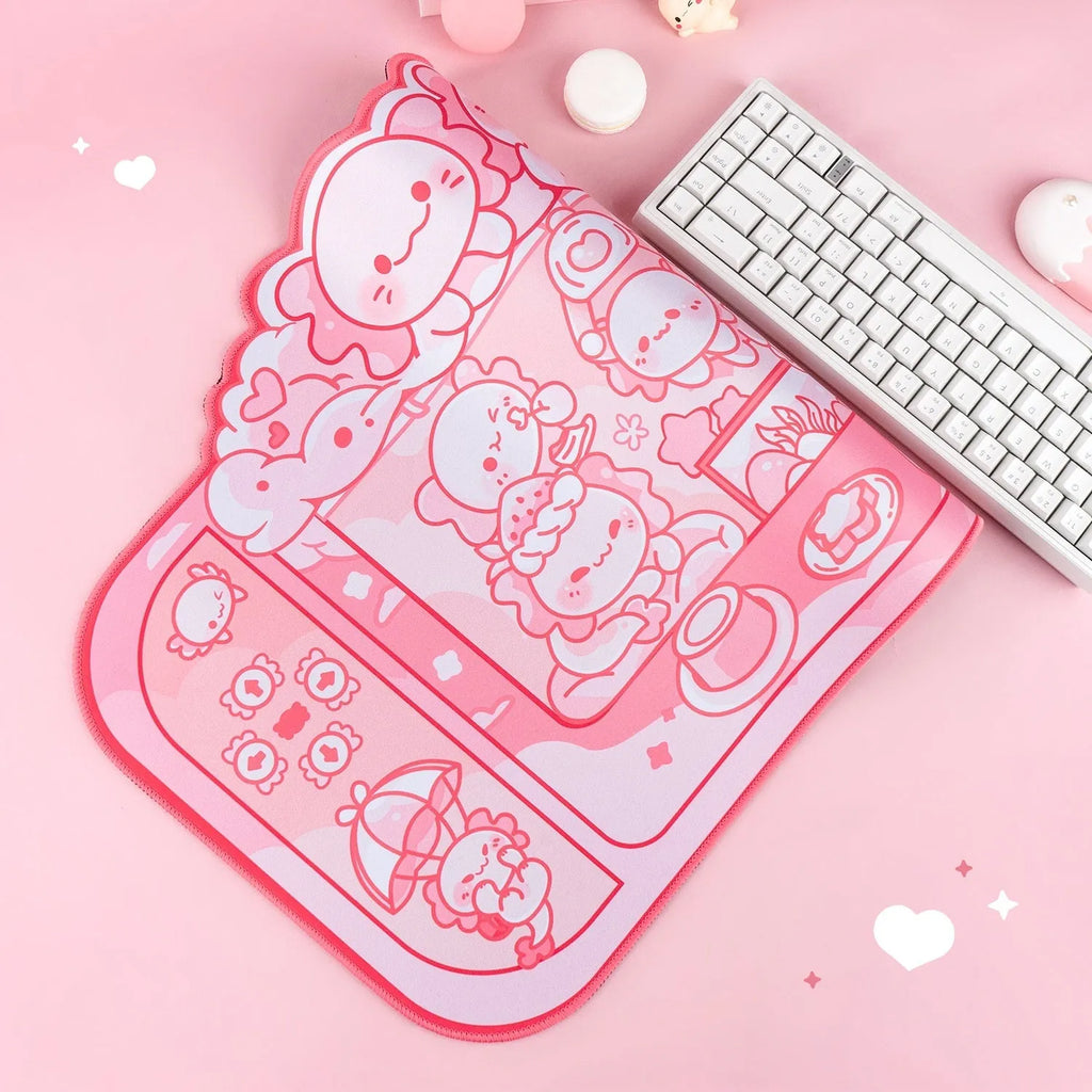 Hexagonal dragon crane machine cartoon anime pattern cloth mouse pad measuring 75x40cm