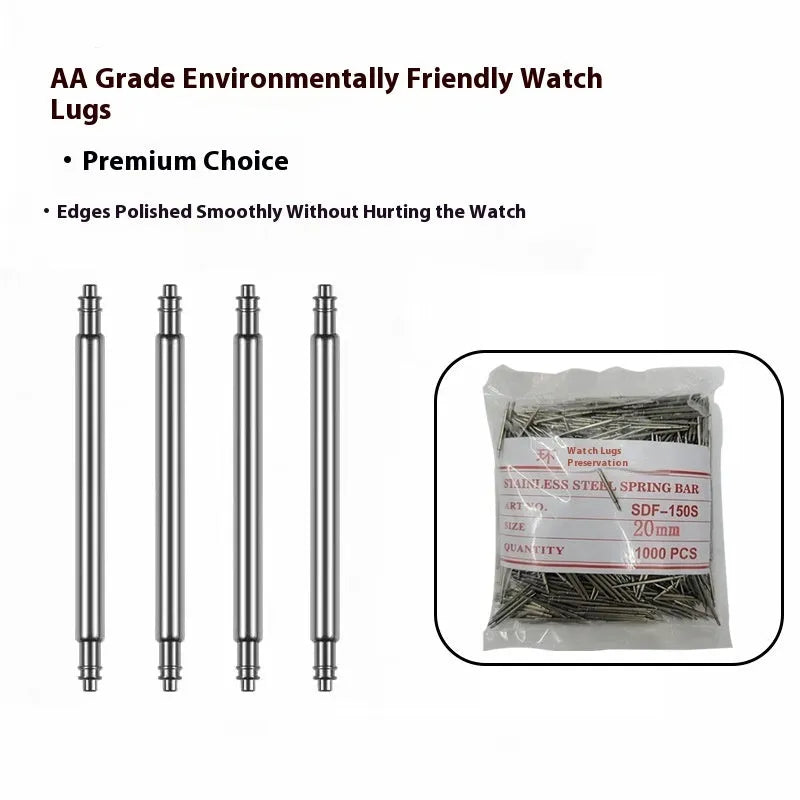 Watch bolt auricular needle spring shaft repair parts in six sizes from 21mm to 26mm