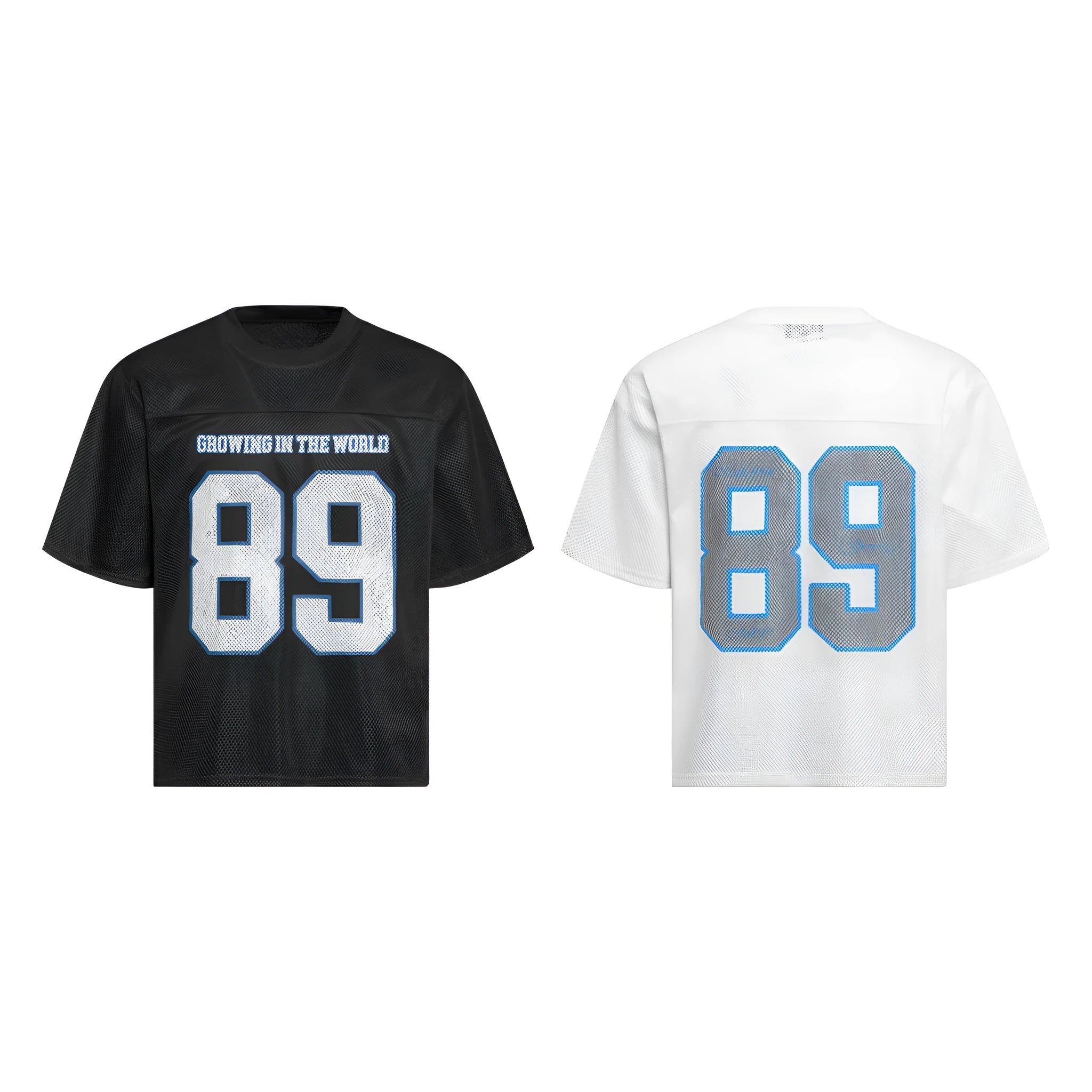 Loose-fitting casual T-shirt in black or white with short sleeves, Asian sizes available