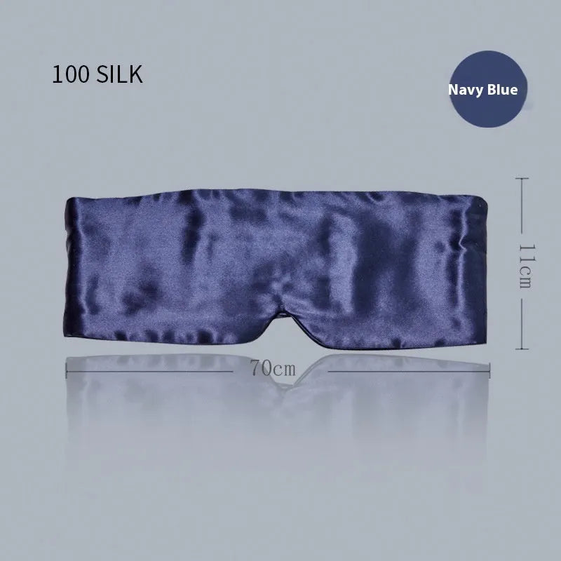 Mulberry silk sleep eye mask in champagne gold colour for light blocking