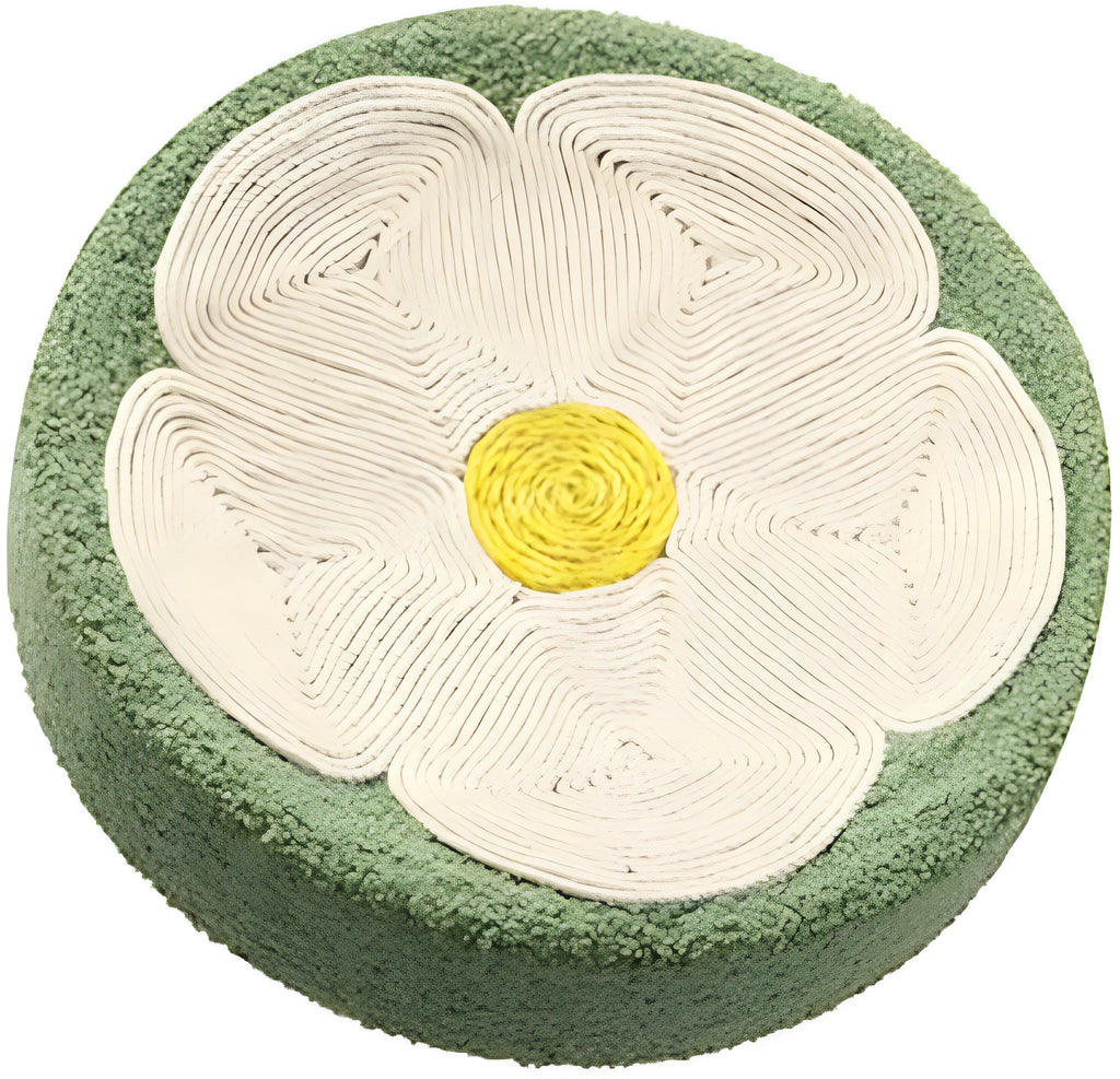 Green sisal cat scratcher bowl lounge bed with round deep bowl design
