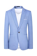 Men's lightweight western-style casual suit in pink or light blue for spring and summer wear