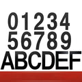 Black stainless steel adhesive house number sign showing the number 7, measuring 7.5cm.