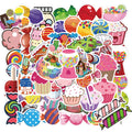 Candy series colourful graffiti and cartoon stickers pack of 50 sheets for DIY decoration