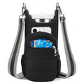 Cloth water bottle bag for bicycles in black, pink, or beige colours with modern simplicity design