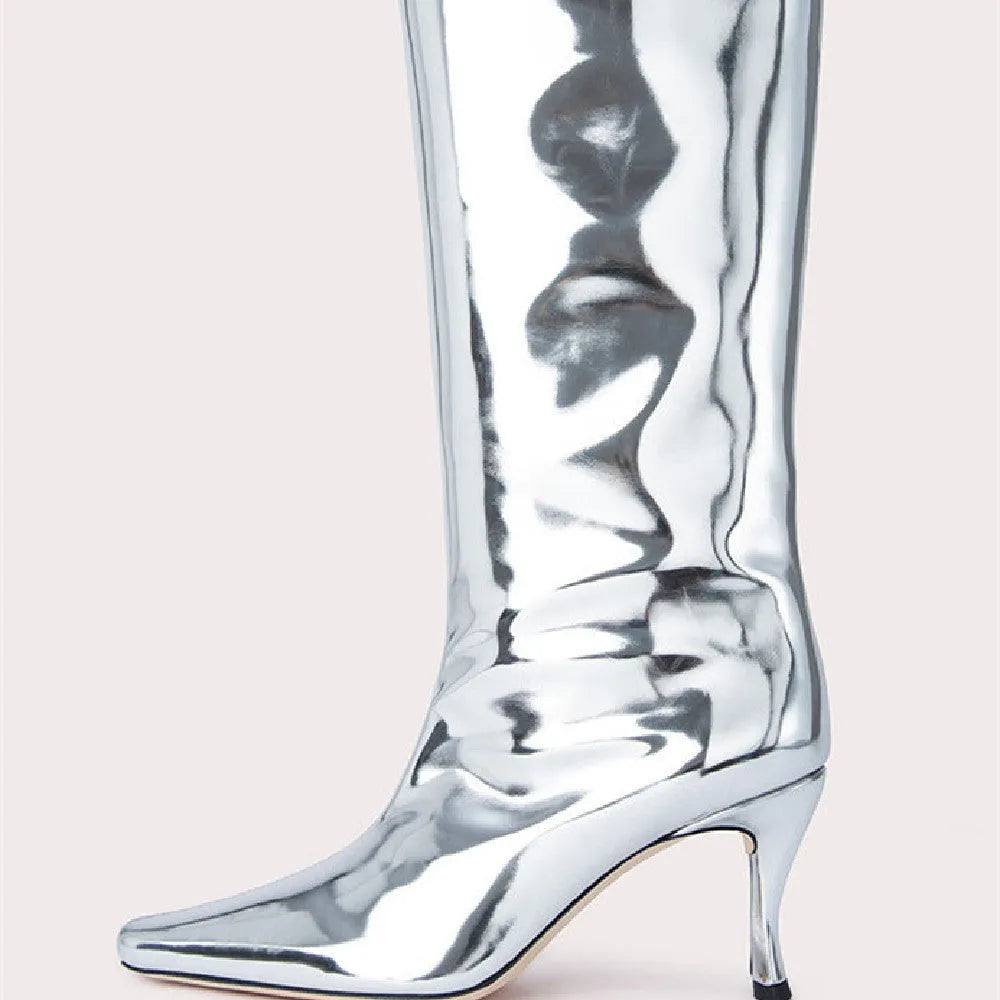 Women's square toe cowboy boots in microfiber available in multiple colours and sizes 35-43