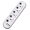 International power strip with four plug standards and switch panel