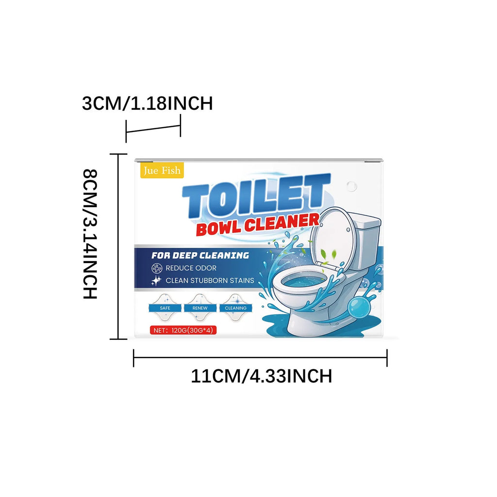 Toilet cleaning powder in 120g box with four 30g sachets for urine stain and odour removal