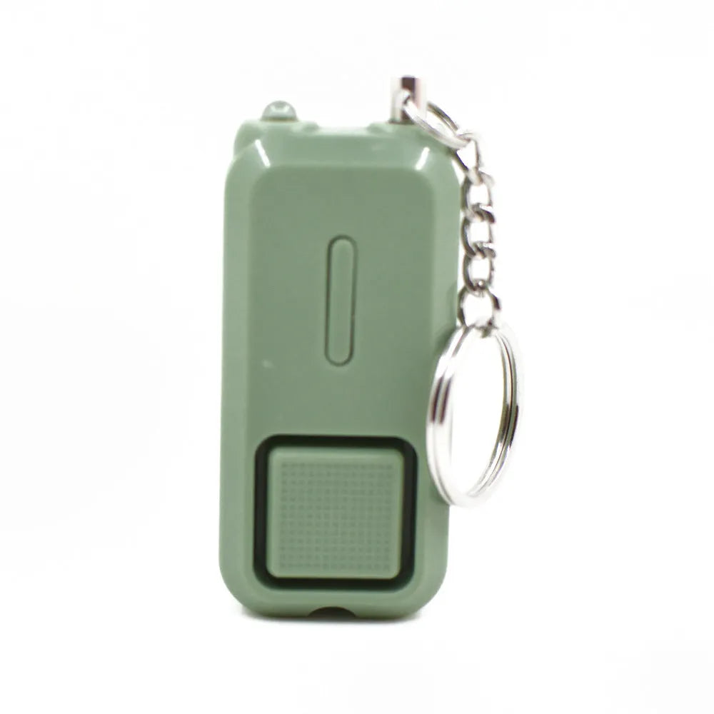 Pink personal safety alarm for women, compact size with 130dB loud siren for self-protection.