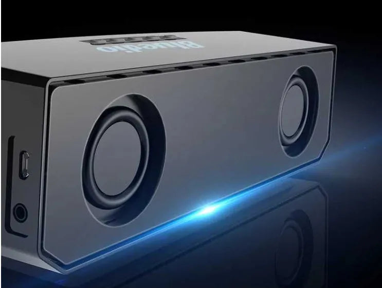 Black BS-6 Bluetooth smart speaker with compact 227x68x74mm dimensions