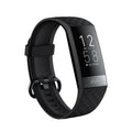 Black smart health monitoring bracelet with a 1.1-inch screen on a wrist strap.