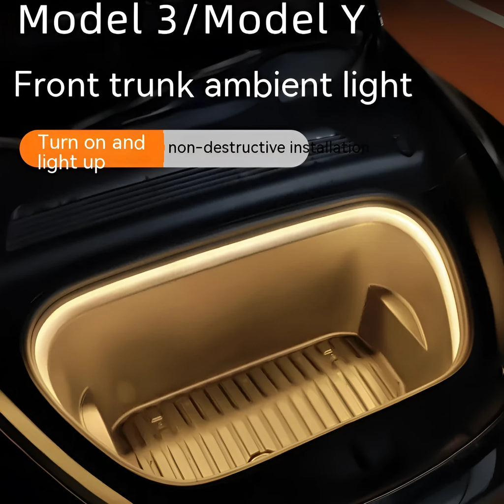 Tesla Model 3 and Model Y front cup holder ambience lighting kit in soft silicone housing