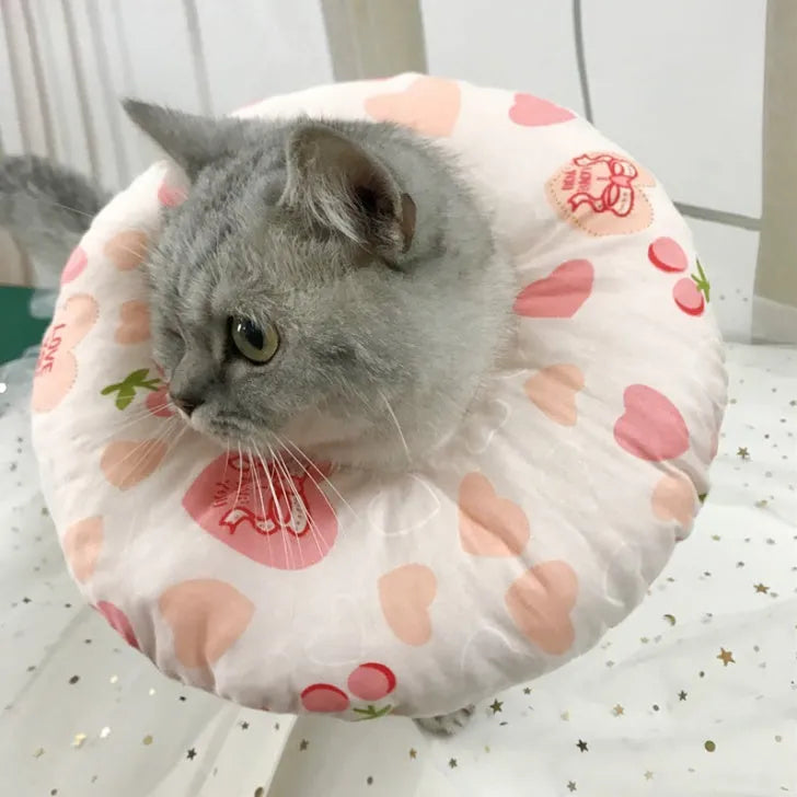 Soft cotton cat collar headgear with princess cartoon print, PP cotton padding, adjustable 10-38cm, 13 colours