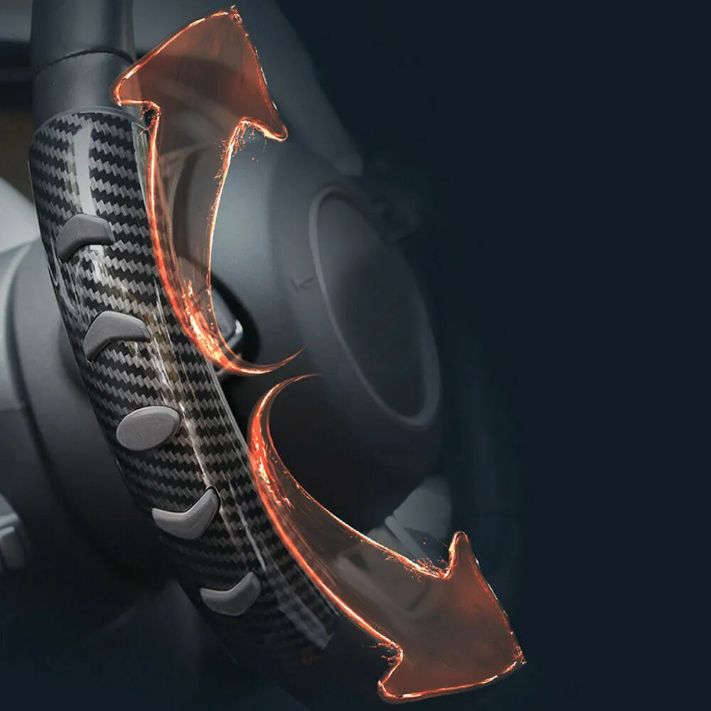 Carbon black fibre steering wheel anti-skid sleeve for 38cm diameter wheels