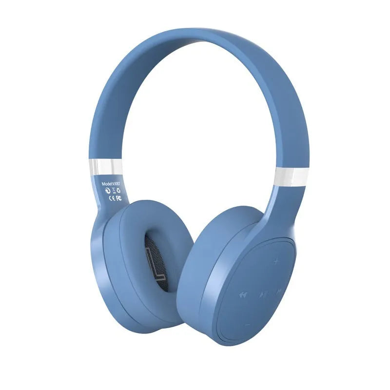 Folding wireless Bluetooth sports headset in black, white, grey, or blue with 40mm speakers
