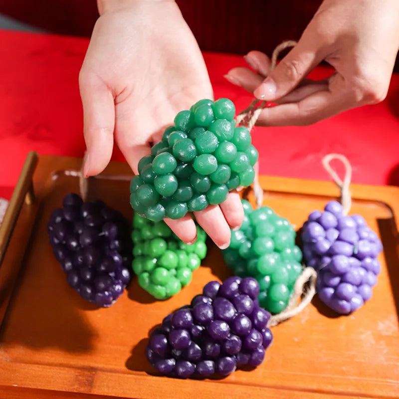 Grape cluster handmade soap bar in purple and green colour options