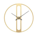 Round metal wall clock with 50cm diameter in black or gold finish